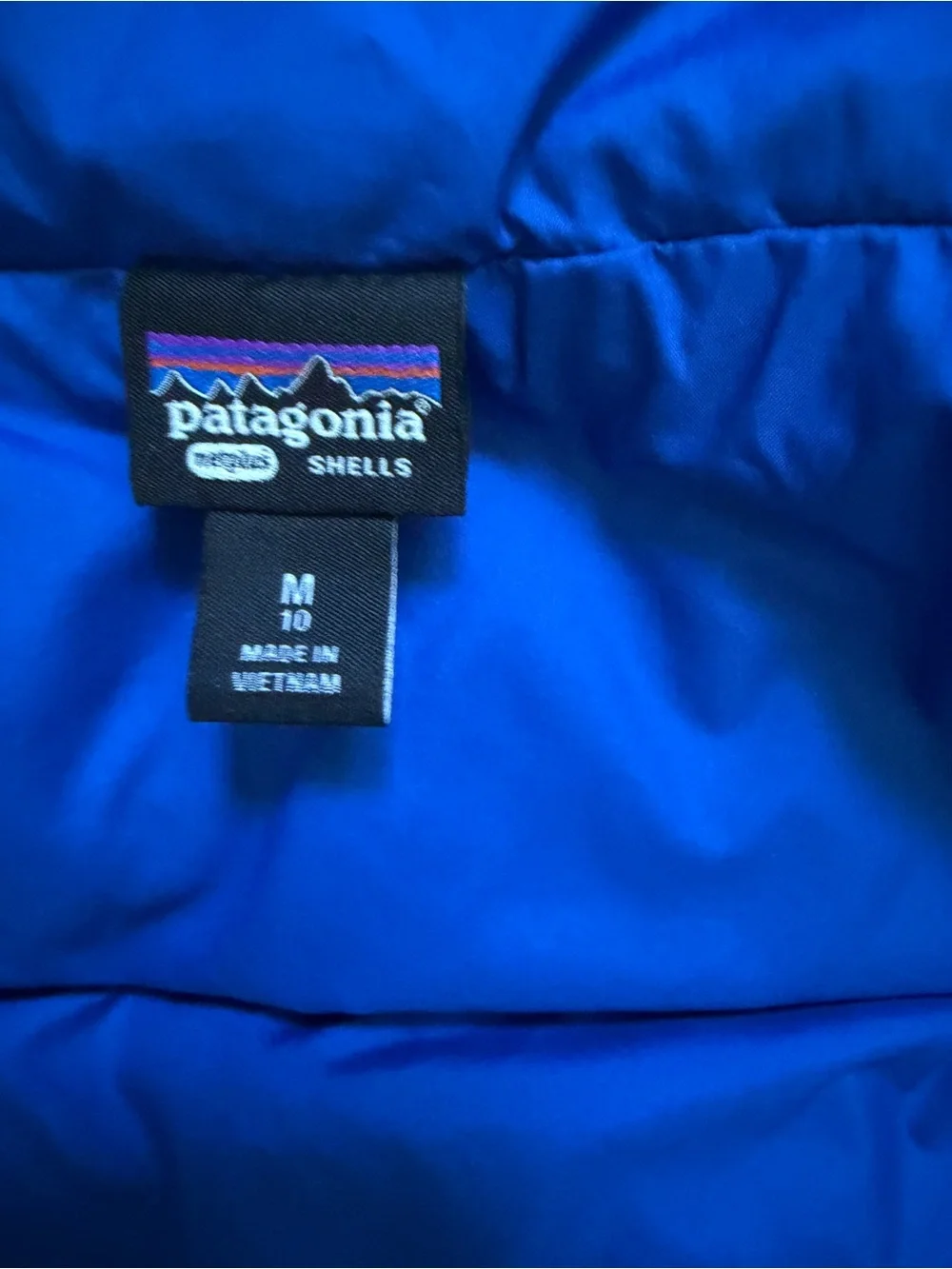 Patagonia youth Down Puffer Jacket in Sage Green with Blue Lining